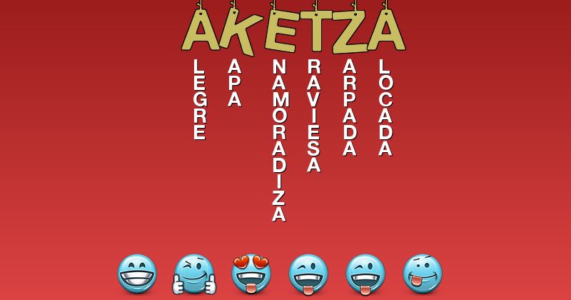 Emoticones para aketza - Emoticones para tu nombre