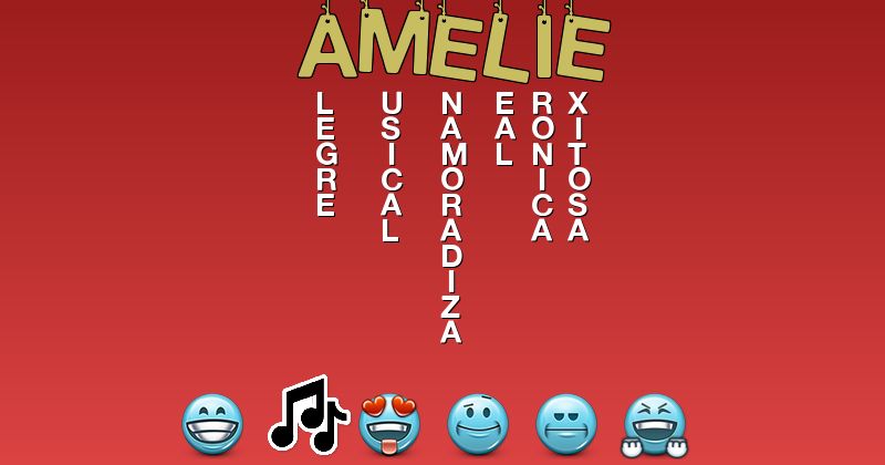 Emoticones para amelie - Emoticones para tu nombre