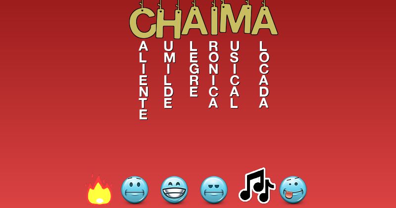 Emoticones para chaima - Emoticones para tu nombre