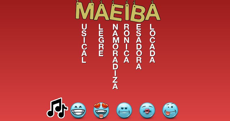 Emoticones para maeiba - Emoticones para tu nombre