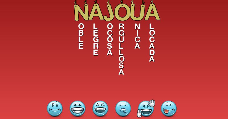 Emoticones para najoua - Emoticones para tu nombre