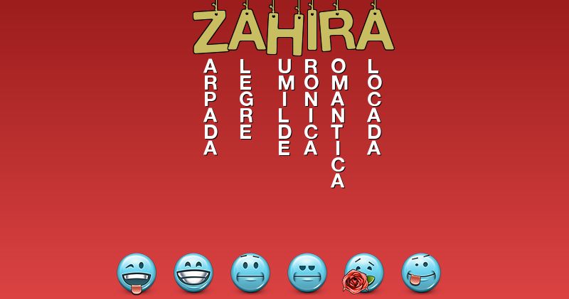 Emoticones para zahira - Emoticones para tu nombre