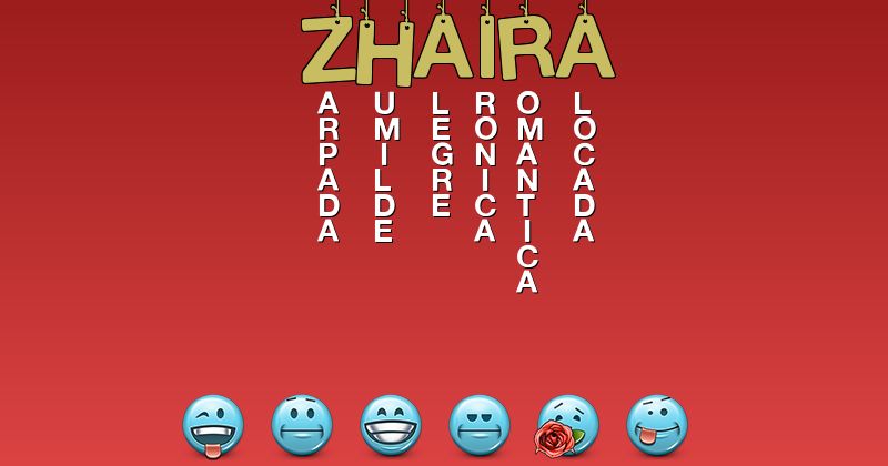 Emoticones para zhaira - Emoticones para tu nombre