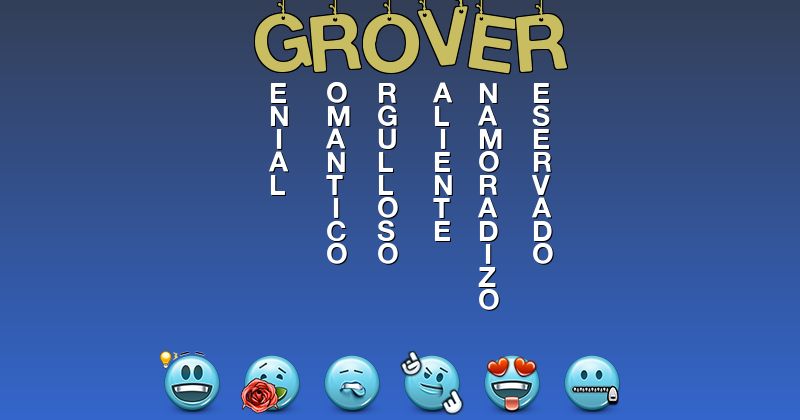 Emoticones para grover - Emoticones para tu nombre