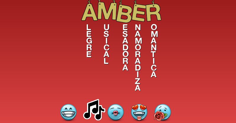 Emoticones para amber - Emoticones para tu nombre