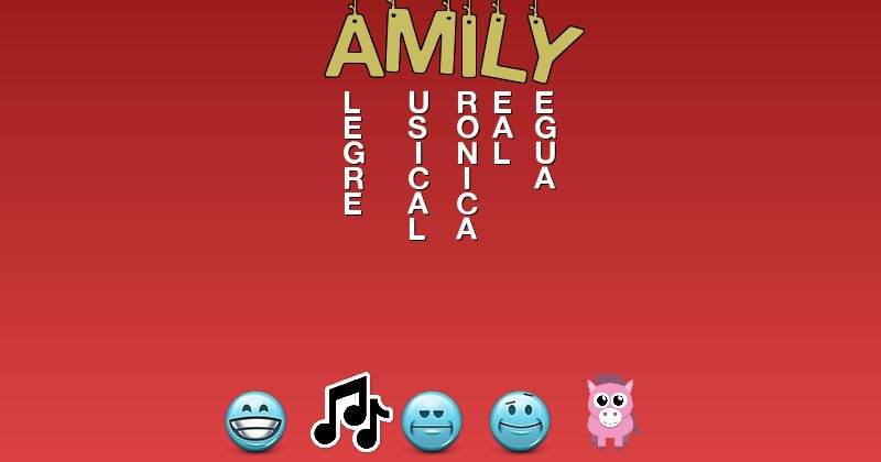 Emoticones para amily - Emoticones para tu nombre
