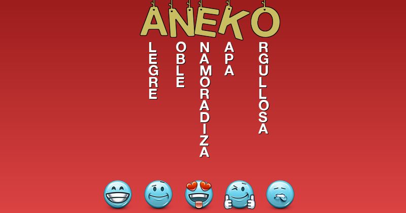 Emoticones para aneko - Emoticones para tu nombre