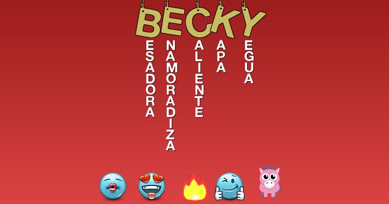 Emoticones para becky - Emoticones para tu nombre