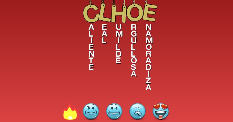 Emoticones para clhoe - Emoticones para tu nombre