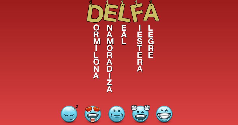 Emoticones para delfa - Emoticones para tu nombre