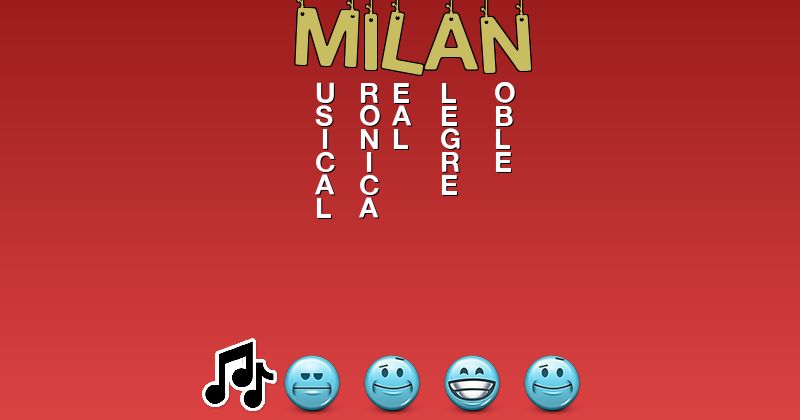 Emoticones para milan - Emoticones para tu nombre