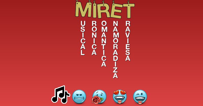 Emoticones para miret - Emoticones para tu nombre