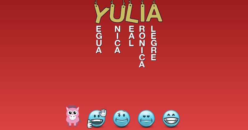 Emoticones para yulia - Emoticones para tu nombre
