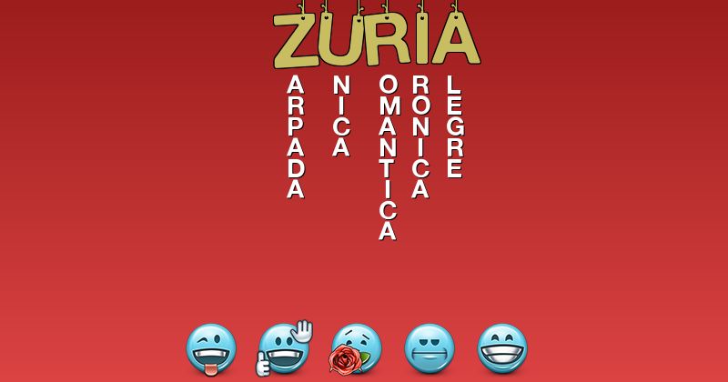 Emoticones para zuria - Emoticones para tu nombre