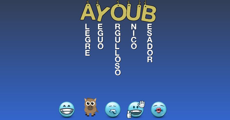 Emoticones para ayoub - Emoticones para tu nombre