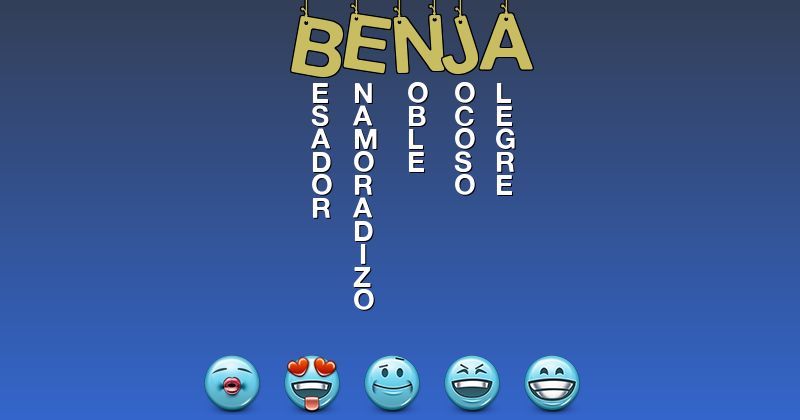 Emoticones para benja - Emoticones para tu nombre