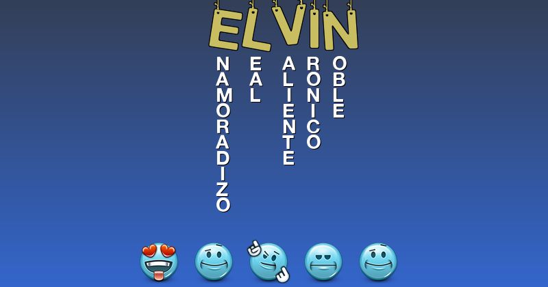 Emoticones para elvin - Emoticones para tu nombre