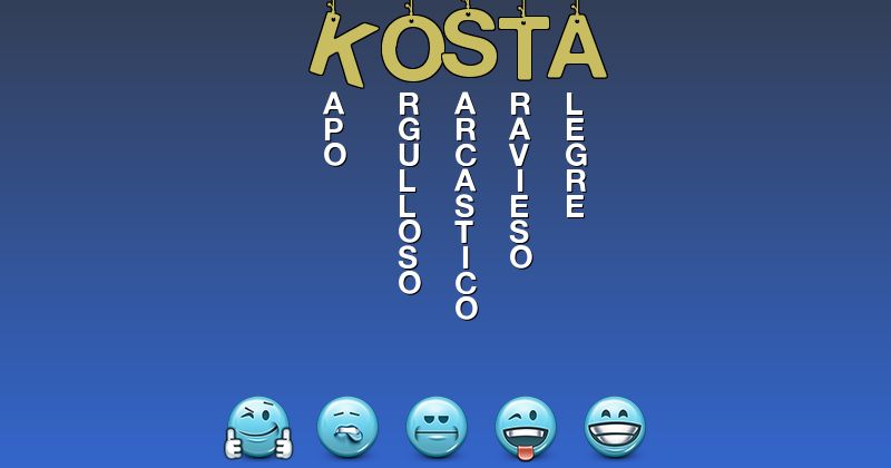 Emoticones para kosta - Emoticones para tu nombre