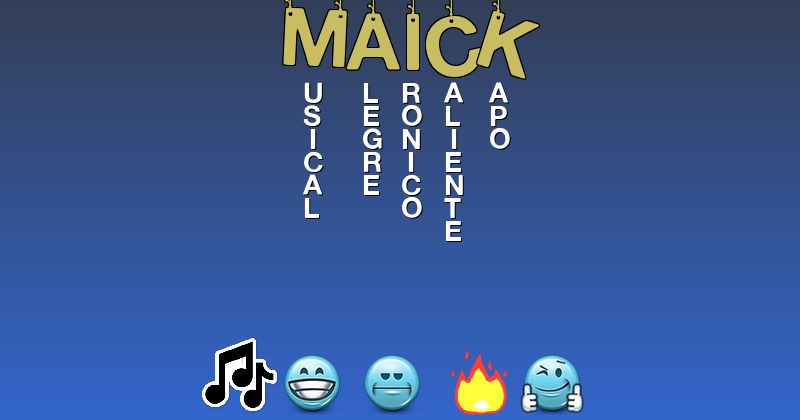 Emoticones para maick - Emoticones para tu nombre