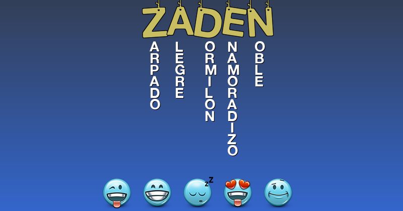 Emoticones para zaden - Emoticones para tu nombre