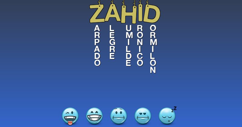 Emoticones para zahid - Emoticones para tu nombre