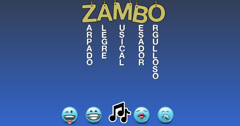 Emoticones para zambo - Emoticones para tu nombre