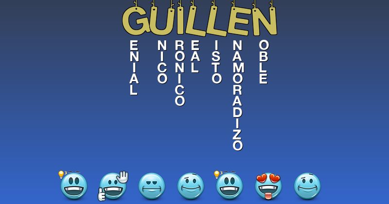 Emoticones para guillén - Emoticones para tu nombre