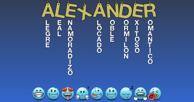 Emoticones para alexander - Emoticones para tu nombre