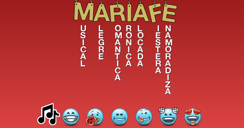 Emoticones para mariafe - Emoticones para tu nombre