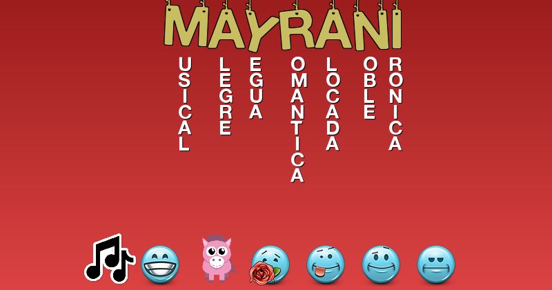 Emoticones para mayrani - Emoticones para tu nombre