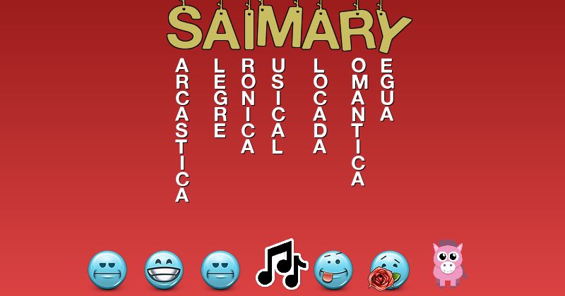 Emoticones para saimary - Emoticones para tu nombre