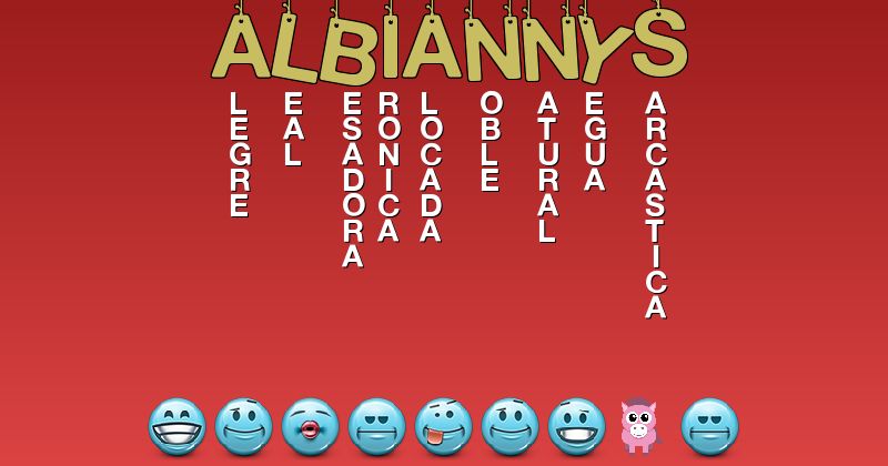 Emoticones para albiannys - Emoticones para tu nombre