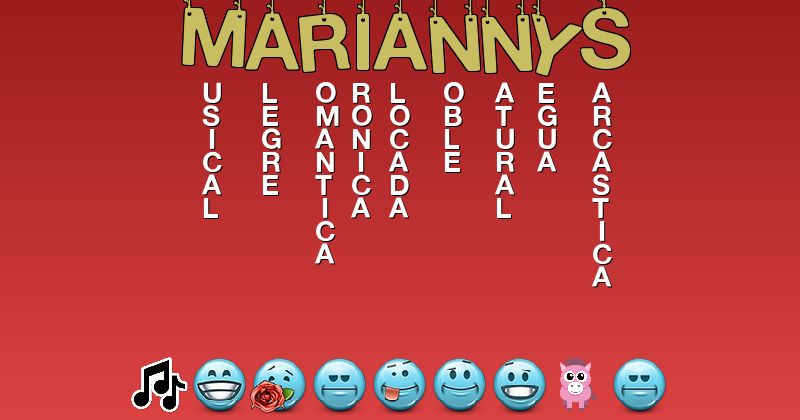 Emoticones para mariannys - Emoticones para tu nombre