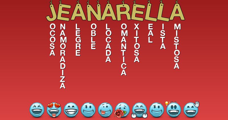 Emoticones para jeanarella - Emoticones para tu nombre