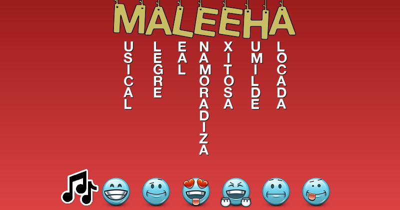 Emoticones para maleeha - Emoticones para tu nombre