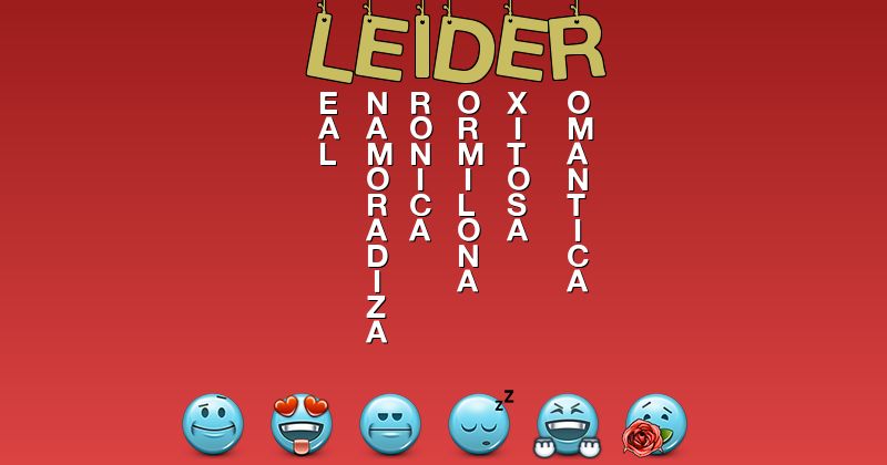Emoticones para leider - Emoticones para tu nombre
