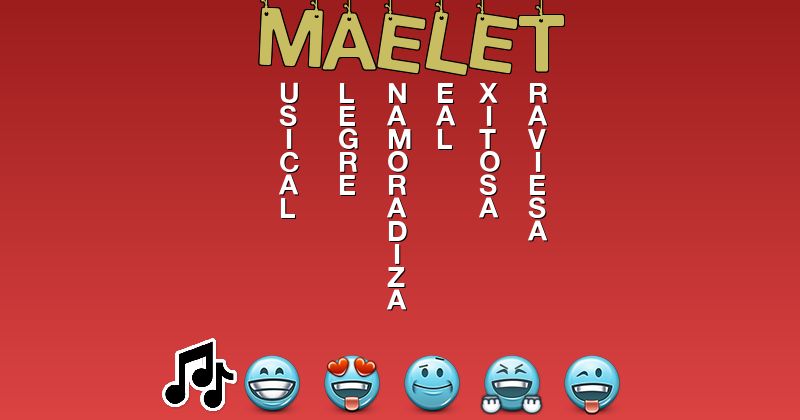 Emoticones para maelet - Emoticones para tu nombre