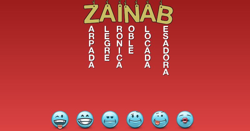 Emoticones para zainab - Emoticones para tu nombre