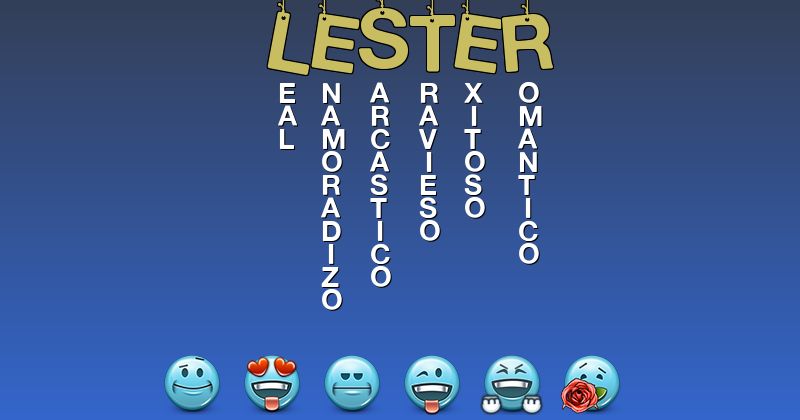Emoticones para lester - Emoticones para tu nombre