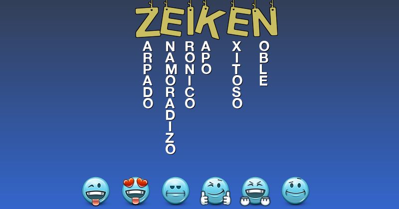 Emoticones para zeiken - Emoticones para tu nombre