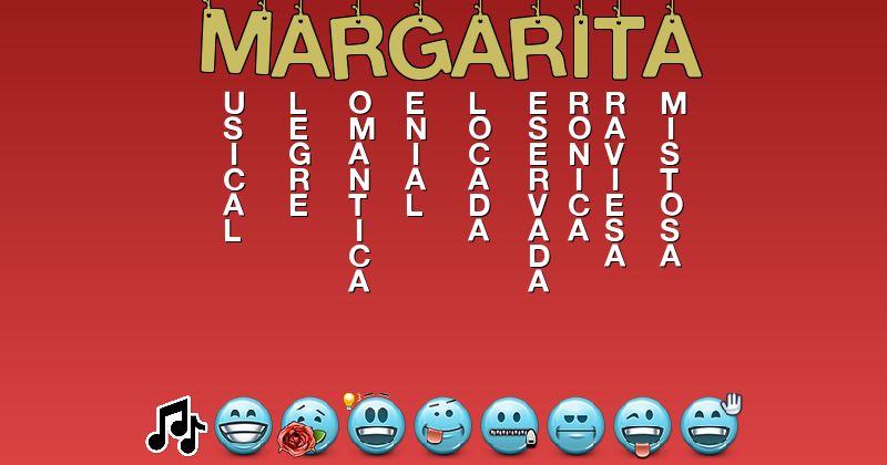 Emoticones para margarita - Emoticones para tu nombre