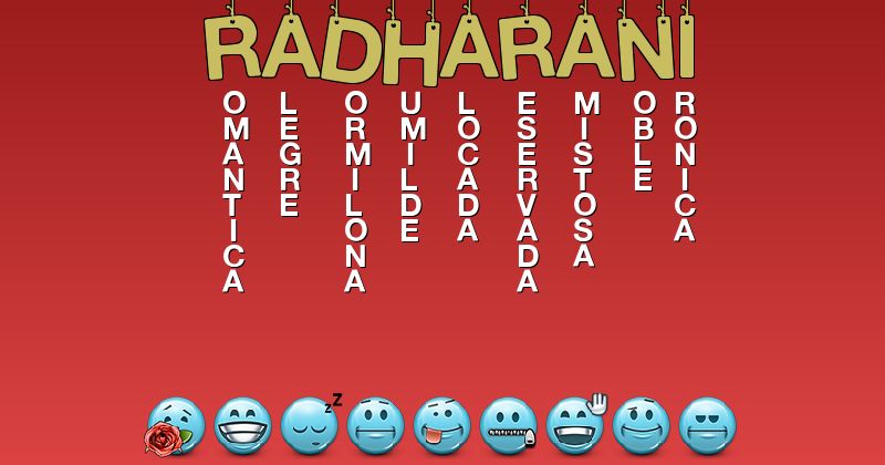 Emoticones para radharani - Emoticones para tu nombre
