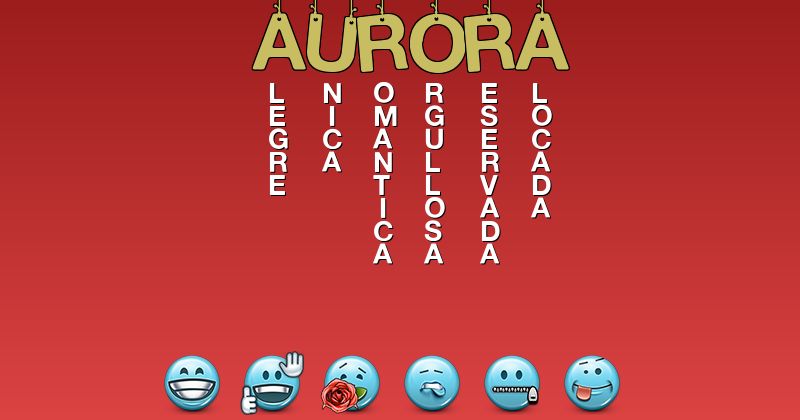 Emoticones para aurora - Emoticones para tu nombre