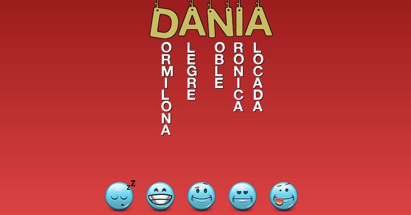 Emoticones para dania - Emoticones para tu nombre