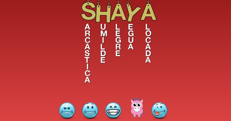 Emoticones para shaya - Emoticones para tu nombre