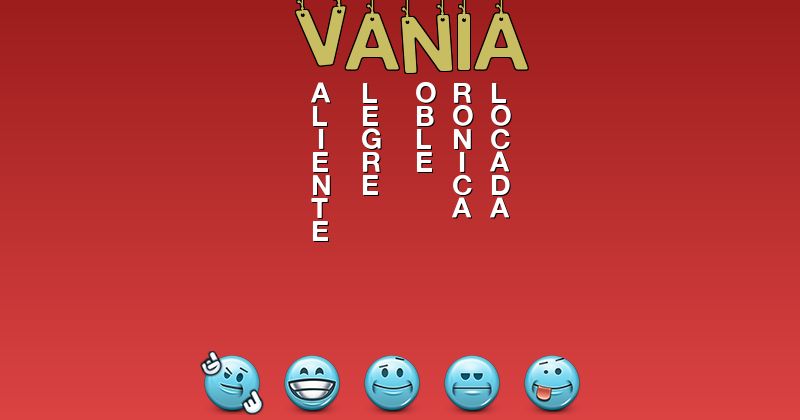 Emoticones para vania - Emoticones para tu nombre