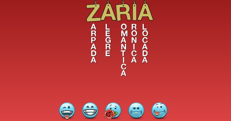 Emoticones para zaria - Emoticones para tu nombre