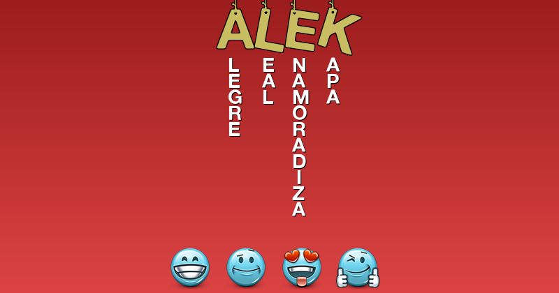 Emoticones para alek - Emoticones para tu nombre