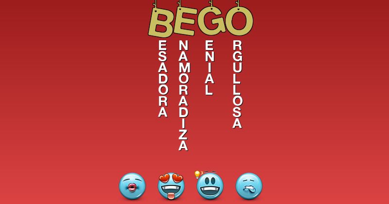 Emoticones para bego - Emoticones para tu nombre