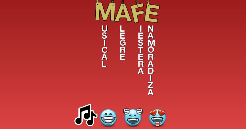 Emoticones para mafe - Emoticones para tu nombre